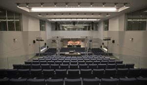 La  salle de presse au Stade Estadio Metropolitano