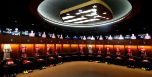 Les vestiaires au Stade Estadio Metropolitano de Madrid