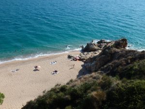 Plage cala de la vinyeta amateurs de pêche en Espagne