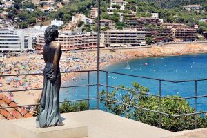 la statue d’Ava Gardner à Tossa De Mar