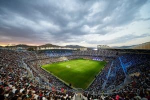 la pelouse de La Rosaleda